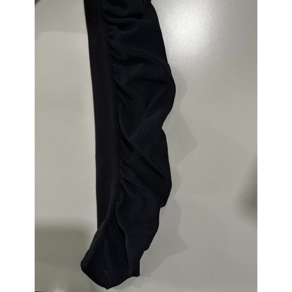 Split 59 X Pure Barre Logo Leggings Black Size Medium Mesh Ruched Front - Picture 5 of 12